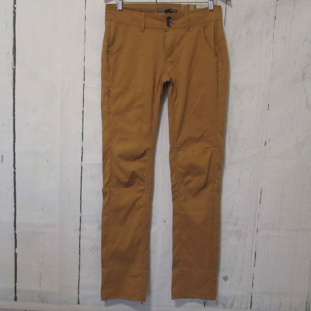 New Prana Pants 6 Tall Halle Straight Leg Water Repellant UPF 50 Hiking Camping